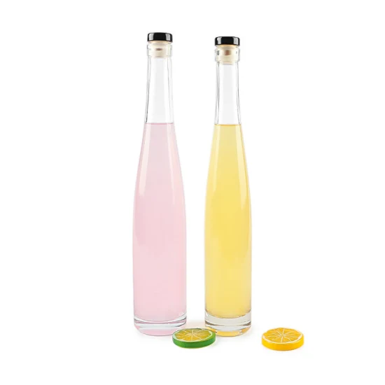 Glasflaschen, Glaswasserflaschen, Saft, Eis, Weinglasflasche